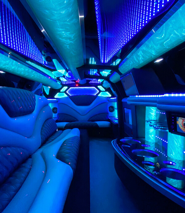 neon light on limousine