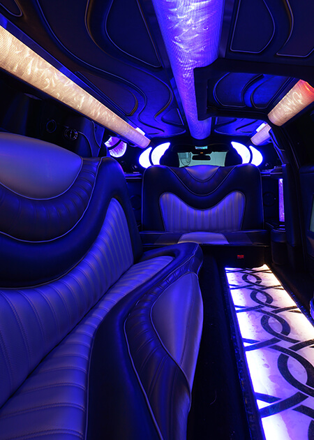 BLUE LIGHTS ON LIMO