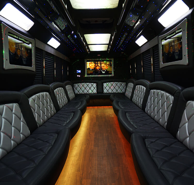 hardwood floors on party bus